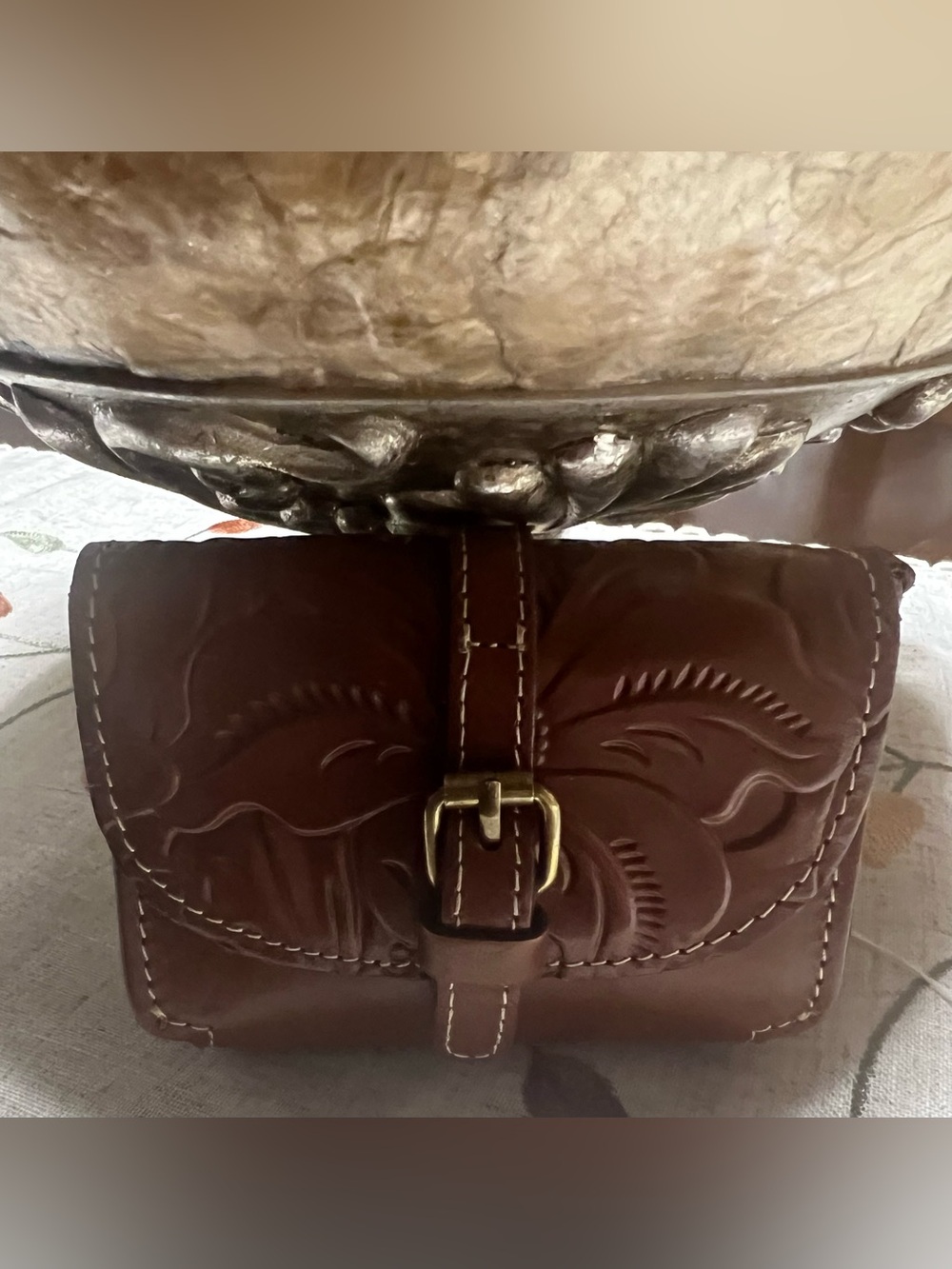 Patricia Nash Brown Tooled Leather